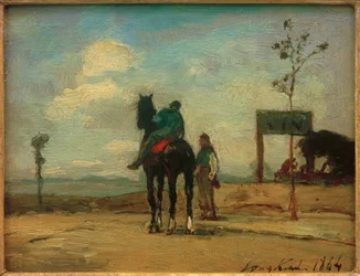 Rider and Figure in Landscape
